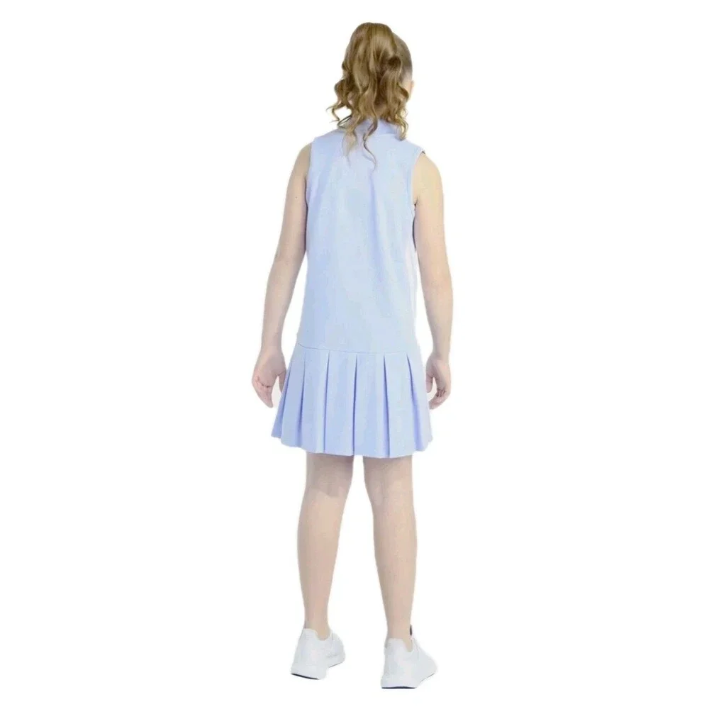 adidas Youth Polo Dress + Bike Shorts 2-pc Set Purple Violet Girls Size L (14)